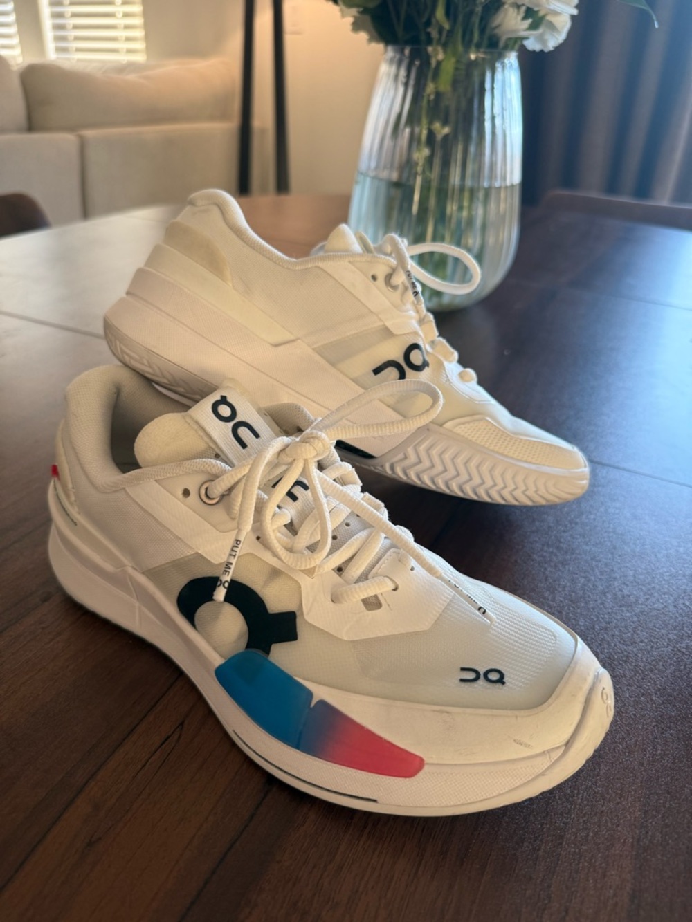 On Running Women's THE ROGER Pro 2 Tennis Shoes White and Malibu